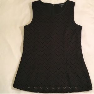 Banana Republic Black Chevron Sleeveless Top